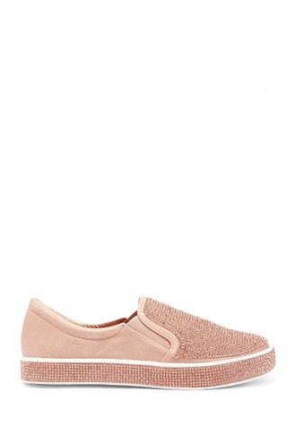 Forever21 Rhinestone Slip-on Sneakers