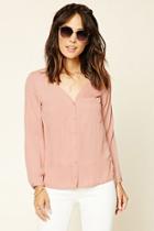 Forever21 Women's  Button-front Top