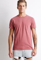 Forever21 Micro-stripe Pocket Tee