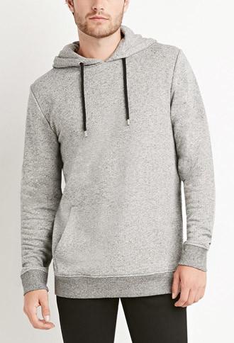 21 Men Marled Pullover Hoodie