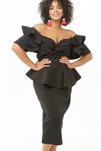 Forever21 Plus Size Sweetheart Peplum Dress