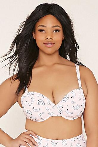 Forever21 Plus Women's  Plus Size Banana Bikini Top