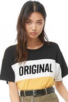 Forever21 Colorblock Bonjour Graphic Tee