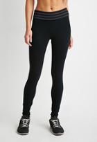 Forever21 Stripe Fold-over Waist Leggings