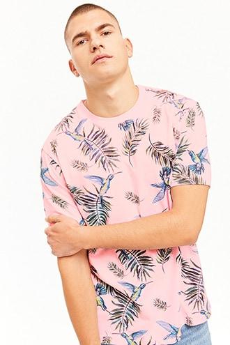 Forever21 Floral Crew Neck Tee