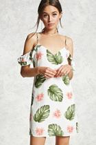 Forever21 Tropical Open-shoulder Dress