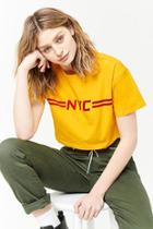 Forever21 Nyc Graphic Cropped Tee