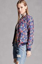 Forever21 Korirl Floral Print Bomber