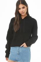 Forever21 Drop-shoulder Seed Knit Hoodie