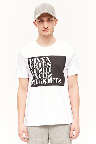 Forever21 Pizza Fries Sushi Graphic Tee