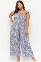 Forever21 Plus Size Boho Me Feather Print Jumpsuit