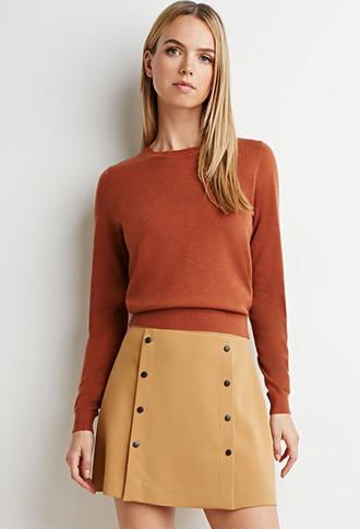 Love21 Women's  Classic Heathered Sweater