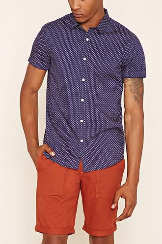 21 Men Men's  Ornate Print Shirt