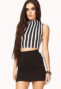 Forever21 Standout Striped Crop Top