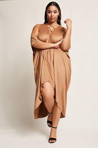 Forever21 Plus Size Faux Suede Cocoon Dress