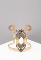 Forever21 Rhinestoned Chevron Cutout Cuff