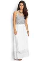 Forever21 Contemporary Lace-trimmed Maxi Skirt