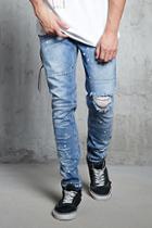 Forever21 Slim-fit Bleach Dye Jeans