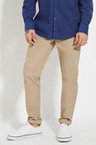 21 Men Men's  Khaki Relaxed Fit Pants