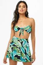 Forever21 Tropical Floral Print Mini Skirt