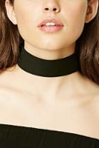Forever21 Black & Silver Self-tie Faux Suede Choker