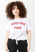 Forever21 Plus Size Feeling Fine Graphic Tie-front Tee