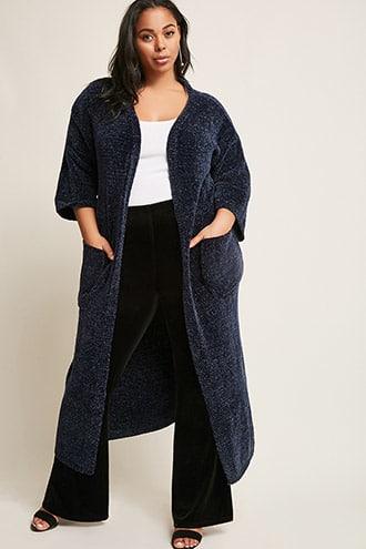 Forever21 Plus Size Chenille Longline Cardigan