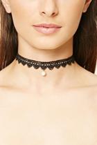 Forever21 Faux Pearl Lace Choker