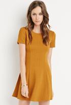 Forever21 Women's  Textured Fit & Flare Dress (sunset Gold)