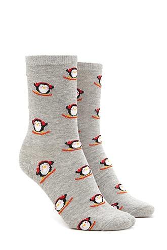 Forever21 Ski Penguin Crew Socks