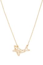 Forever21 Cutout Dolphin Pendant Chain Necklace
