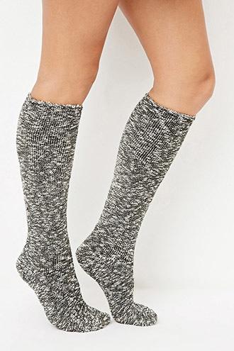 Forever21 Marled Knee-high Socks