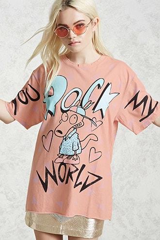Forever21 You Rock My World Graphic Tee
