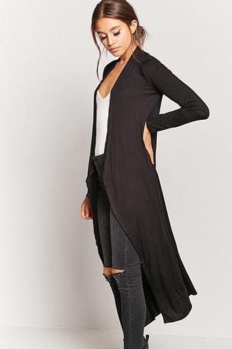 Forever21 Jersey Knit Draped Duster Cardigan