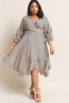 Forever21 Plus Size Stripe Wrap Dress