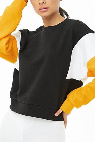 Forever21 Active Colorblock Fleece Sweatshirt