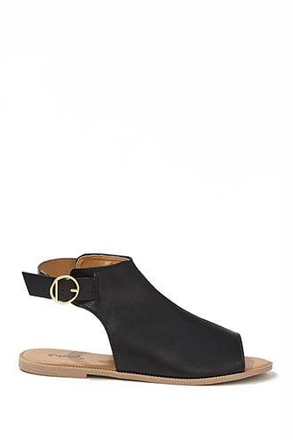 Forever21 Qupid Faux Leather Peep-toe Sandals