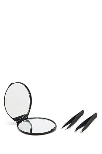 Forever21 Mirror & Tweezer Set
