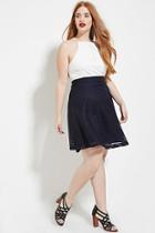 Forever21 Plus Women's  Plus Size Shadow Stripe Skirt