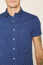 21 Men Men's  Navy & Red Ornate Print Shirt
