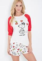 Forever21 Snoopy Graphic Baseball Tee