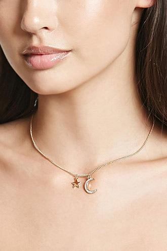 Forever21 Moon And Star Necklace