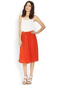 Forever21 Button-front Midi Skirt