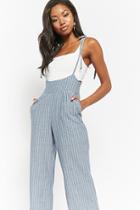 Forever21 Pinstriped Cami Overalls