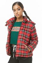 Forever21 Plaid Puffer Jacket