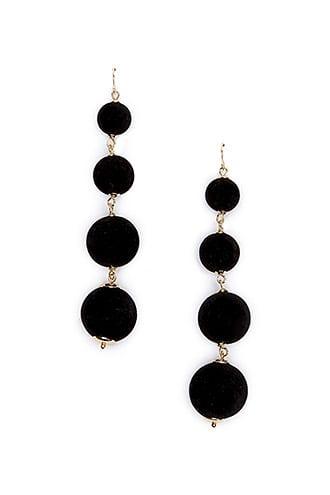 Forever21 Velvet Bauble Drop Earrings