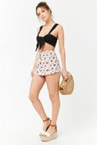 Forever21 Denim Floral Skort