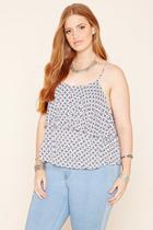 Forever21 Plus Women's  Plus Size Geo Flounce Cami