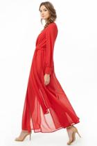 Forever21 Sheer M-slit Maxi Dress