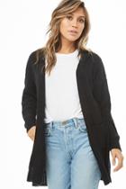 Forever21 Hooded Lace-up Back Cardigan